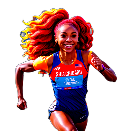 Sha'Carri Richardson alergând pe pistă