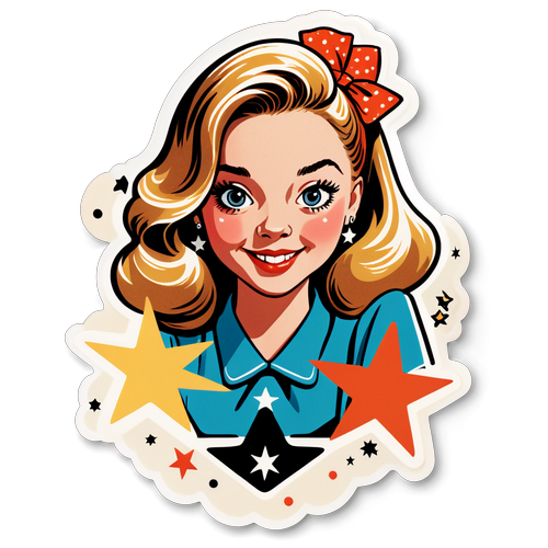 Playful Vintage Hollywood Sticker