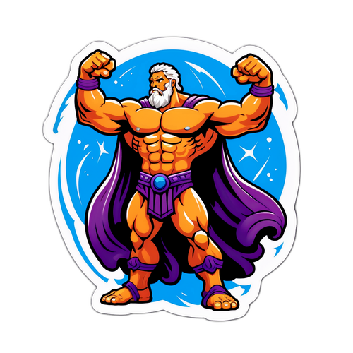 Hercül'ün Mitolojik Güç ve Dayanıklılığını Vurgulayan Sticker