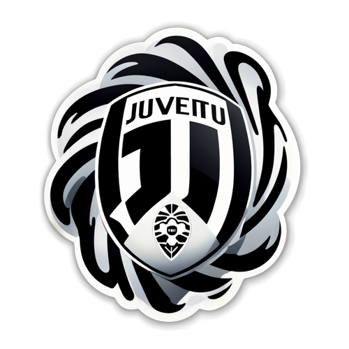 Adesivo Vibrante con Logo Iconico della Juventus