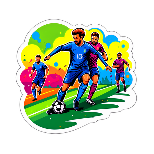 Ilustrasi Stiker Lapangan Sepak Bola