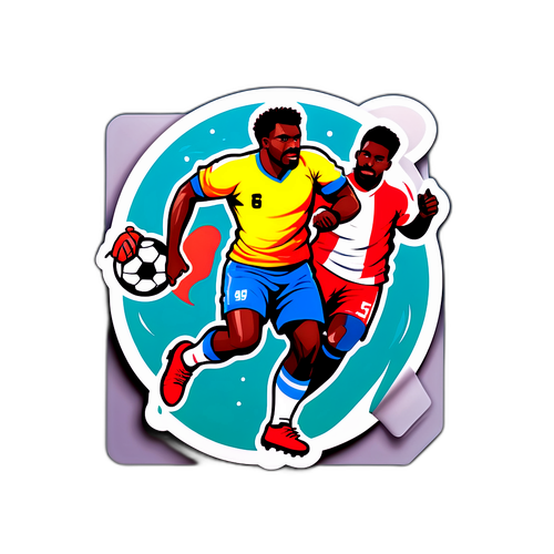 Мотивуюча наклейка з футболістами