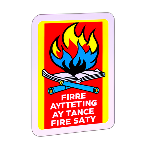 節日火災安全警示貼紙
