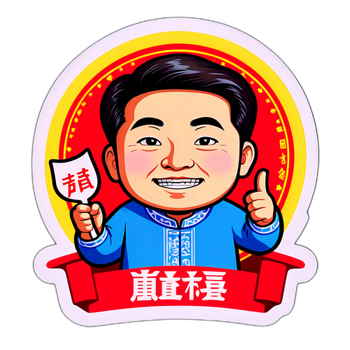 可愛卡通形象的朱新強議員