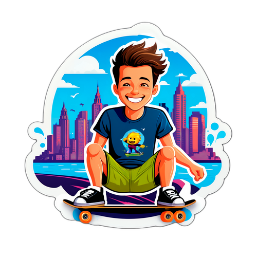 Vojta Kotek na skateboardu