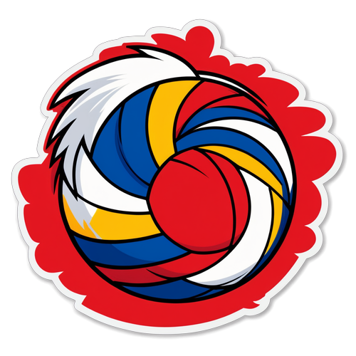 Nebraska Volleyball Excitement Sticker