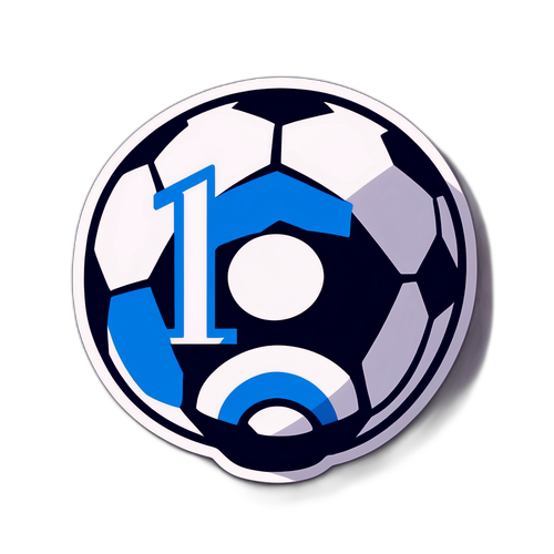 Autocolant minimalist cu numărul 10