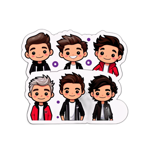 Adesivo sull'evoluzione degli One Direction