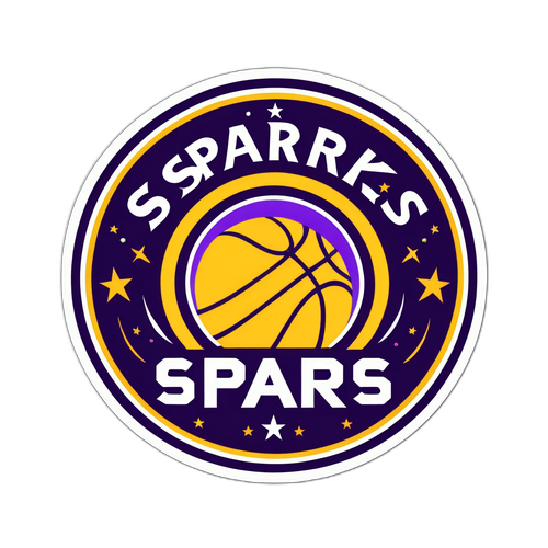 Retro-sticker van het Los Angeles Sparks logo