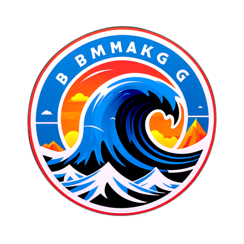 Desain Stiker Modern dengan Logo BMKG