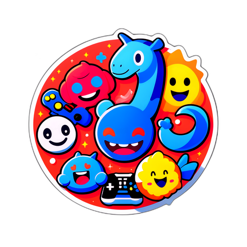 Грайливий наклейка з персонажами Discord