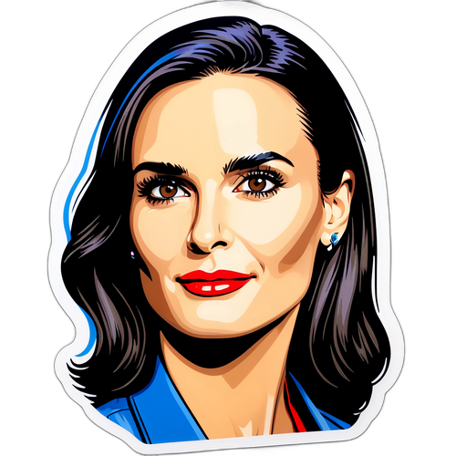 Porte de Demi Moore em estilo pop-art