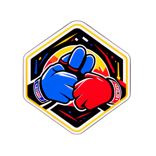 Abstrakt design inspireret af UFC 317