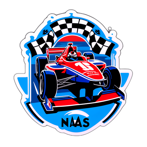 レースカーとNASロゴのデザイン