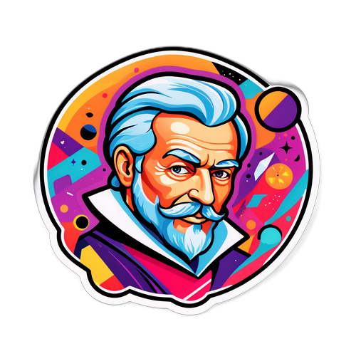 Abstracte Sticker van Michel de Maegd