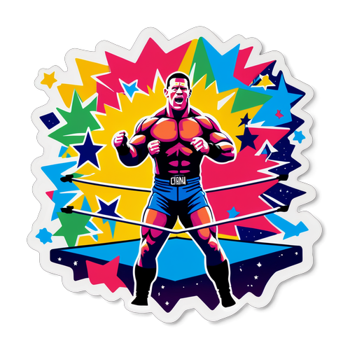 Wrestling Ring design with John Cena Silhouette