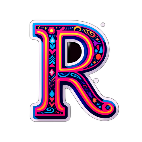 Desain Stiker Huruf 'T' dengan Berbagai Font Artistik