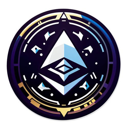 Ethereum Logosu ve Dijital Motiflerle Modern Tasarım