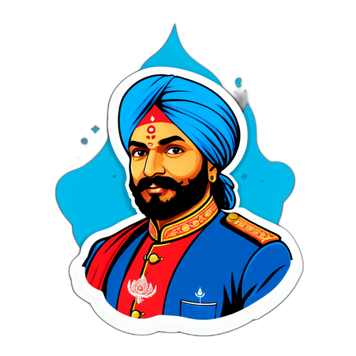 अनाथ सिंह को वीरता के अंदाज में दर्शाने वाला स्टिकर
