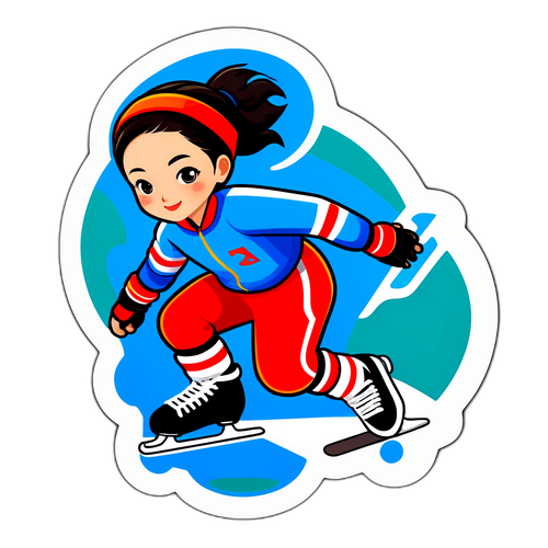 滑冰主題貼紙