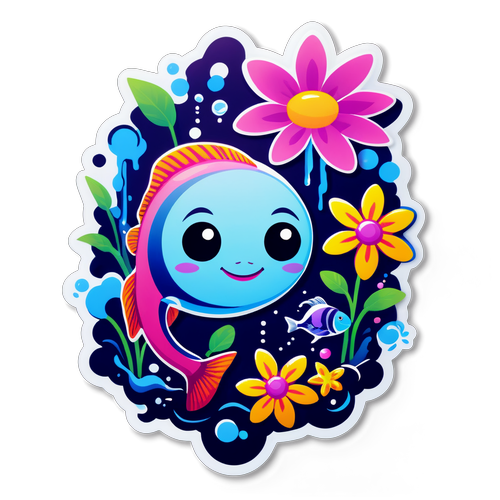 Aquatic Sticker cu Mesaj Ecologic
