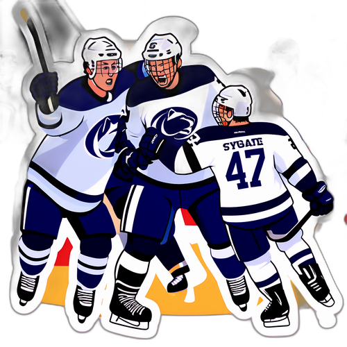 A Spirited Penn State Hockey Sticker