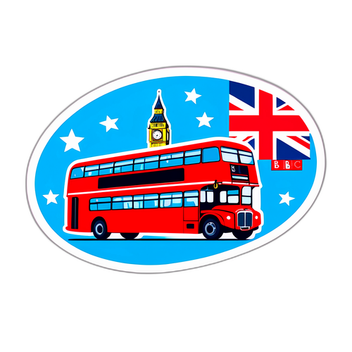 Sticker Gaya BBC dengan Simbol British