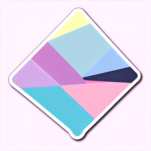 Abstract Geometric Pastel Design with Metallic Accents