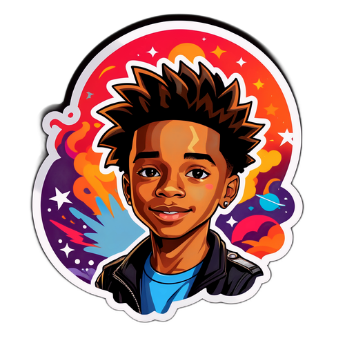 Sticker ya Mchoro wa Jaden Dixon