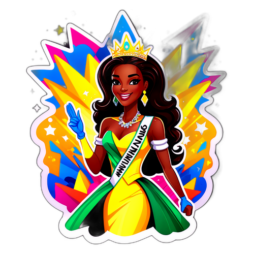 Vibrant na Sticker ng Miss Jamaica Universe