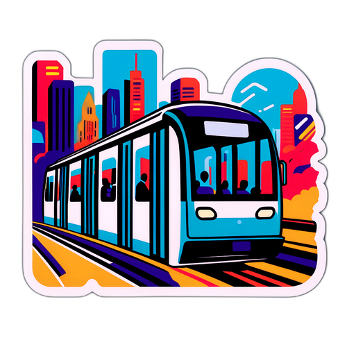 M4 metróvonal stílusos rajz