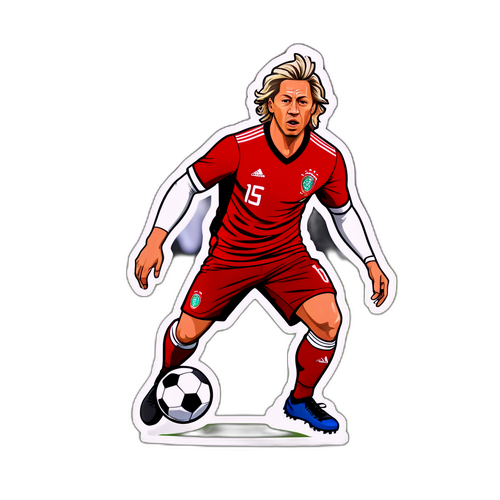 Autocollant de Mexes en action sur le terrain de football