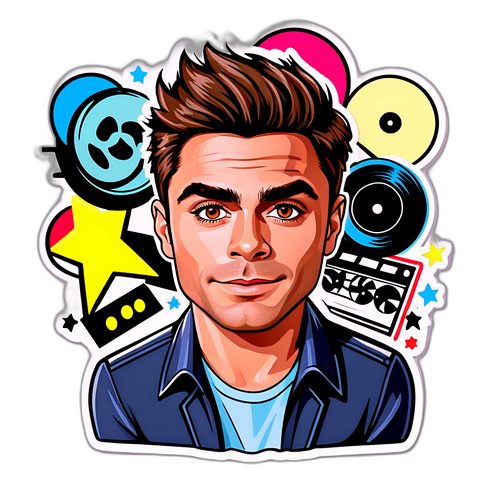 Een leuke karikatuur van Zac Efron