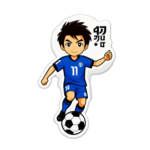 香月洋一郎のサッカーボールテーマステッカー