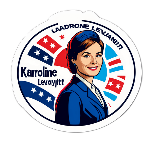 Politisk klistermärke för Karoline Leavitt