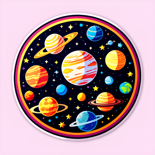 Sticker Cosmico: Allineamento Planetario