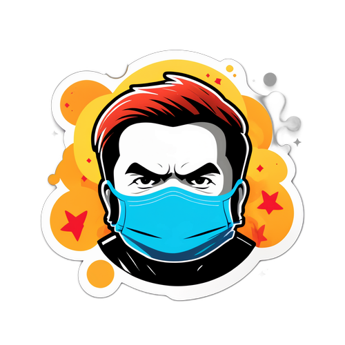 Angry Man with Mask