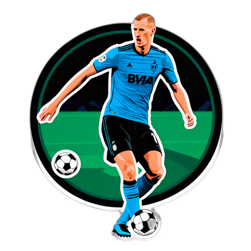 Grafisk klistremerke av Brede Hangeland i aksjon