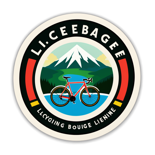 Vintage emblem-sticker til Liège-Bastogne-Liège cykelløb