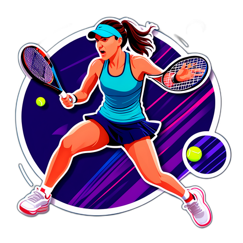 Sticker cu Sorana Cîrstea în acțiune