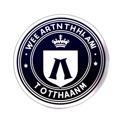 Design samolepky s nápisem „We Are Tottenham“