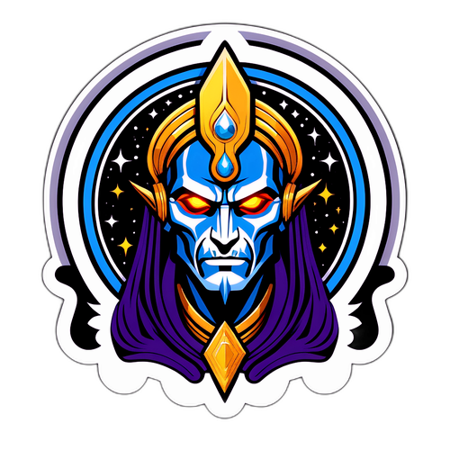 神秘的なタイタンの存在をテーマにしたステッカー