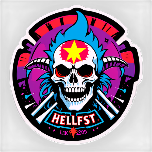 Festival de Rock Hellfest 2025 : Le Sticker Éblouissant qui Fait Vibrer!