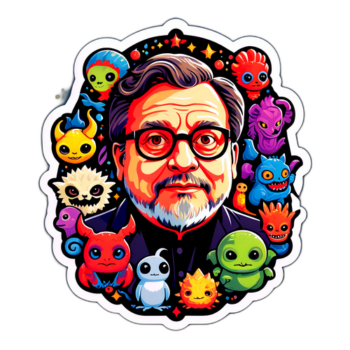 Sticker di Guillermo del Toro con Creature Fantastici
