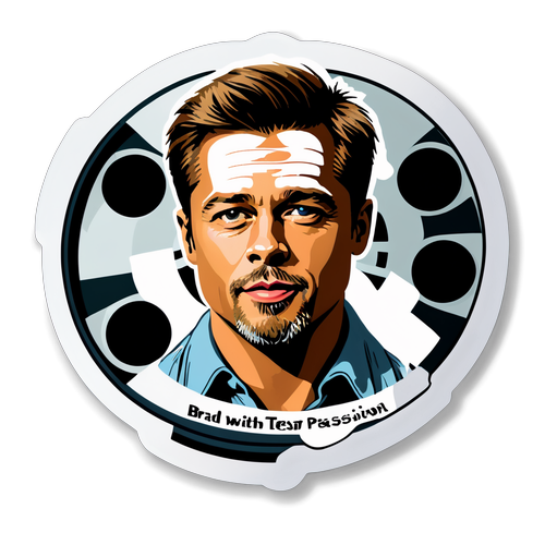 Transformeer je Creativiteit met Brad Pitt: 'Acteer met Passie' – Ontdek de Inspirerende Sticker!