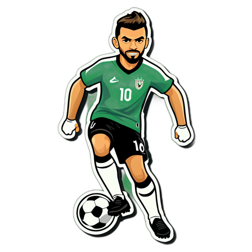Sticker Estilizado de Lucas Lima Jogando Futebol