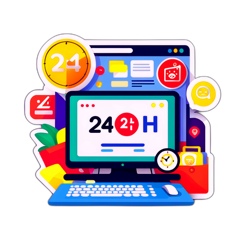 Sticker vui nhộn của màn hình máy tính