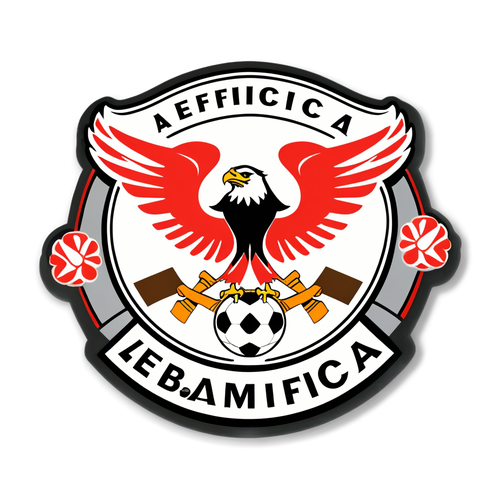 Benfica Sembolü ile Kırmızı ve Beyaz Arka Plan