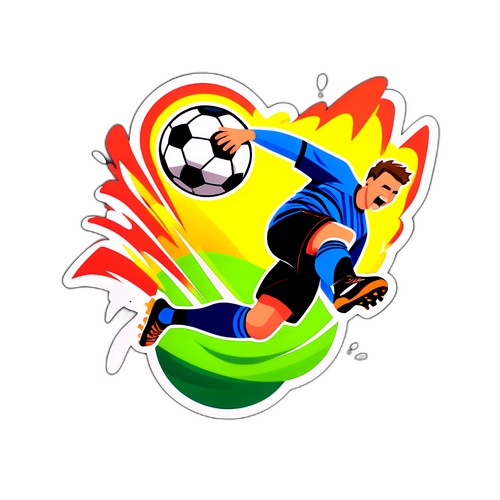 Fotbollsspelare Med Bollen