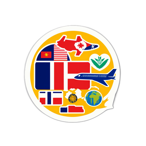 관세 주제 스티커